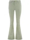 Lois Jeans Raval High-rise Flared Jeans In Green