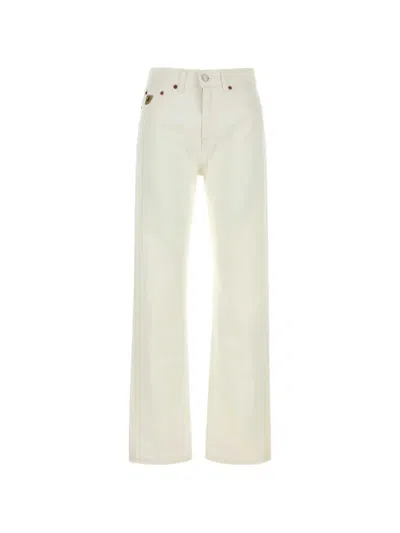 Lois Jeans Logo Patch Jeans In White