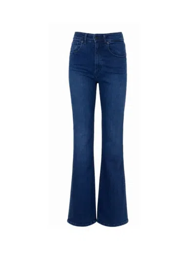 Lois Jeans Logo-patch Flared Jeans In Blue