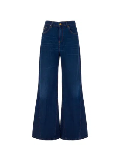 Lois Jeans Logo-patch Flared Jeans In Blue