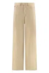 Lois Jeans Marlene Linen Trousers In Neutral