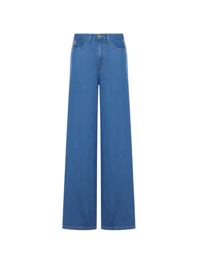 Lois Jeans Marlene Logo-patch Jeans In Blue