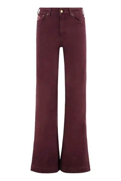 Lois Jeans Mistral Wide-leg Jeans In Brown