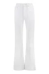 Lois Jeans Palas Edge High-rise Flared Jeans In White
