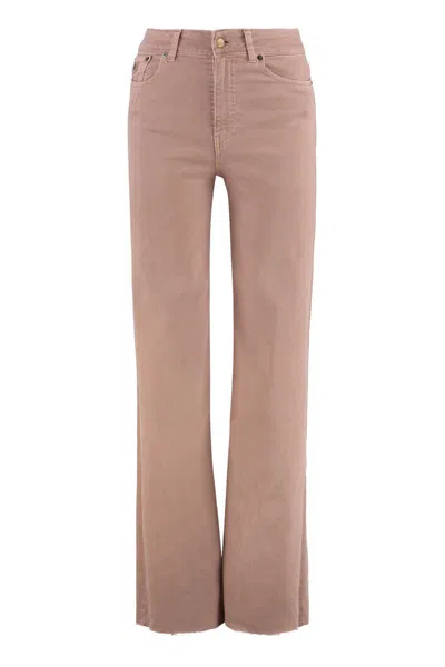 Lois Jeans Palazzo Edge 5-pocket Straight-leg Jeans In Pink
