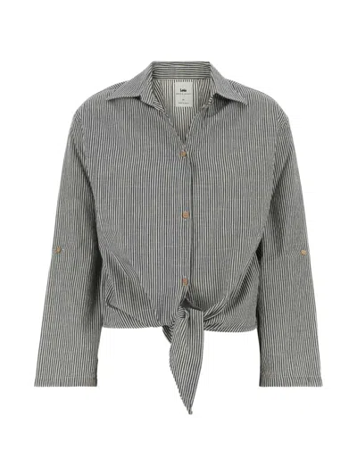 Lois Jeans Pia Striped Shirt In Gray