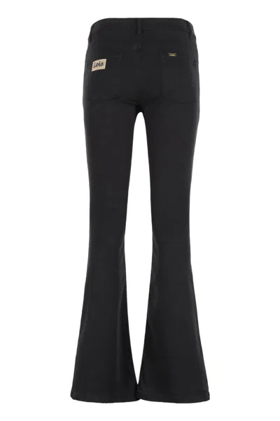 Lois Jeans Raval-16 Flared Trousers In Black