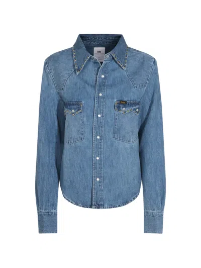 Lois Jeans Studded Denim Shirt In Multi