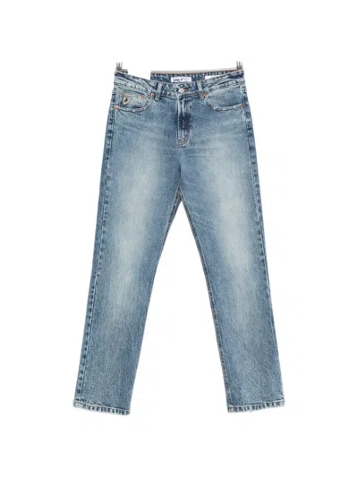 Lois Jeans Washed Straight-leg Denim Jeans In Blue