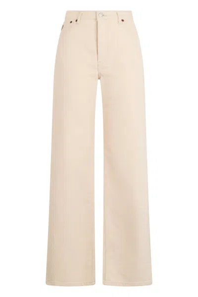 Lois Jeans Wide-leg High-waist Trousers In Neutral