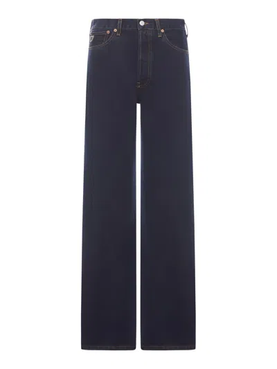 Lois Lindsay Palazzo Jeans In Denim In Blue
