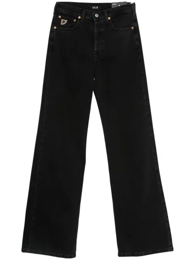 Lois Lindsay Wide-leg Jeans In Black