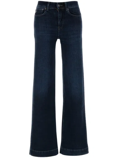 Lois Logo-patch Wide-leg Jeans In Blue