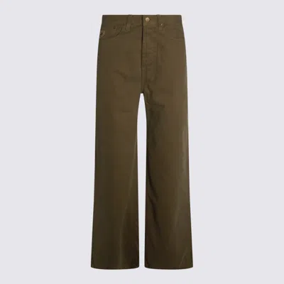Lois Milatary Denim Cotton Jeans In Green