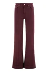 Lois Mistral Wide-leg Jeans In Burgundy