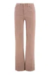 Lois Palazzo Edge 5-pocket Straight-leg Jeans In Brown