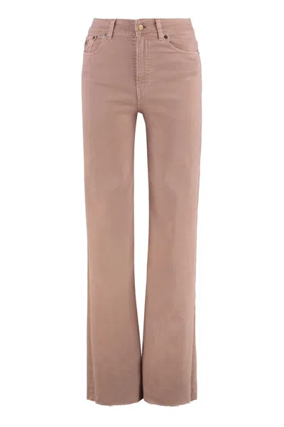 Lois Palazzo Edge 5-pocket Straight-leg Jeans In Pink