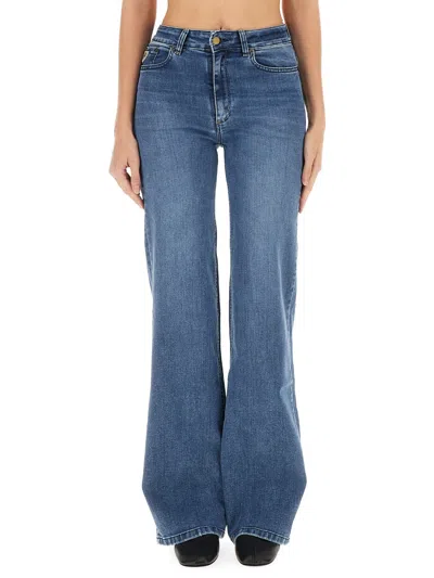 Lois Lindsay Palazzo Jeans In Blue