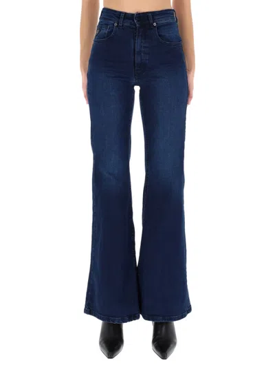 Lois High-waisted Flared Jeans With Classic Five-pocket Styling In Blue