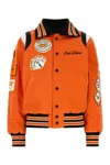 Lois Orange Denim Nomad Bomber Jacket In Orange