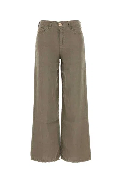 Lois Sage Green Linen Culotte Wide-leg Pant