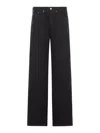 Lois Skater Loose Wide Leg Jeans In Black