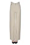 Lois Skater Wide Leg Linen Trousers In Dove-grey