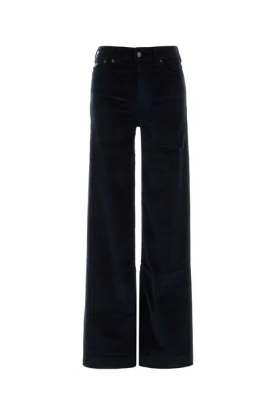 Lois Stretch Corduroy Palazzo Pants In Black