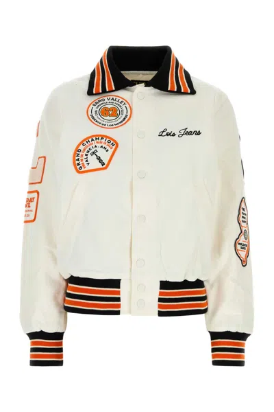 Lois White Denim Nomad Bomber Jacket