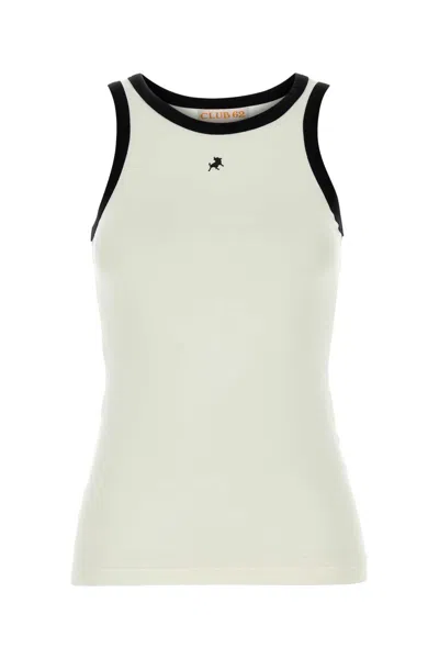 Lois White Stretch Cotton Ida Tank Top