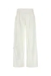 Lois Pantalone Dalla Gamba Ampia Sage In Misto Viscosa Bianca  Donna In White