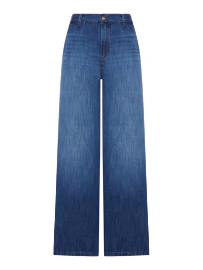 Lois Wide Leg Marlene Jeans In Denim In Blue