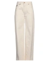 Lois Woman Jeans Beige Size 29w-32l Cotton, Organic Cotton, Recycled Cotton In Beige