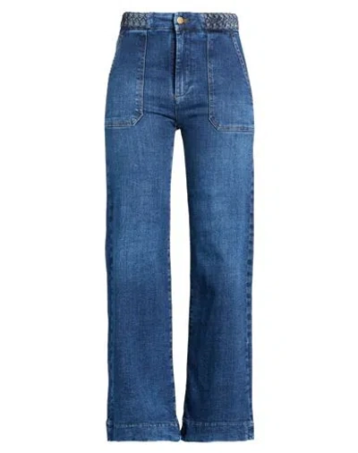 Lois Woman Jeans Blue Size 30w-32l Cotton, Polyester, Elastane In Black