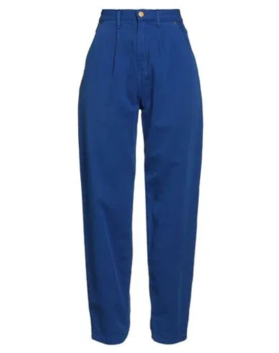 Lois Woman Jeans Bright Blue Size 27 Cotton, Lyocell