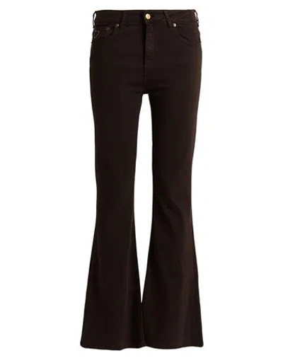 Lois Woman Jeans Chocolate Brown Size 29w-32l Lyocell, Cotton, Elastomultiester, Elastane In Burgundy