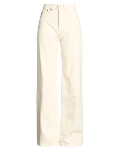 Lois Woman Jeans Cream Size 26w-34l Cotton In White