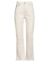 Lois Woman Jeans Off White Size 31w-32l Cotton, Elastane In White