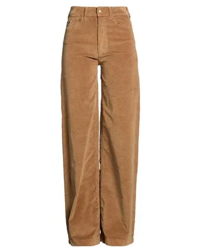Lois Woman Pants Camel Size 27w-34l Cotton, Lyocell, Elastane In Brown