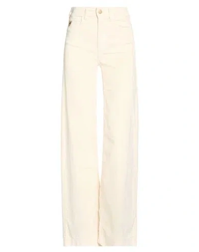 Lois Woman Pants Cream Size 27w-34l Cotton, Lyocell, Elastane In White