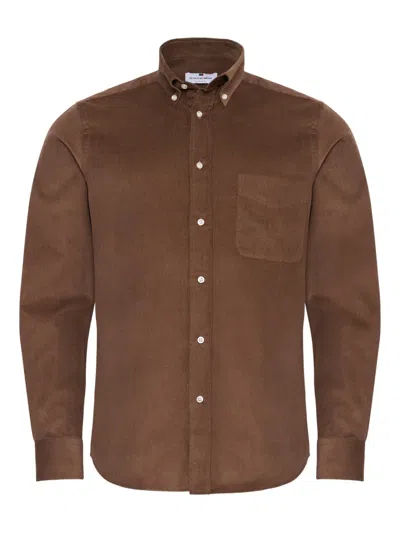 Loja Das Meias Button-fastening Corduroy Shirt In Brown