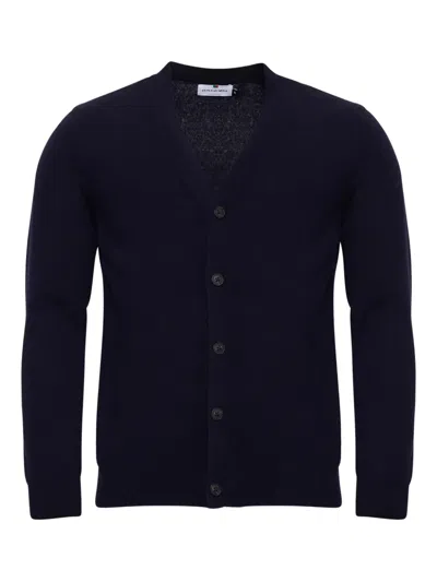 Loja Das Meias Button V-neck Cardigan In Blue