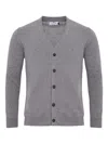Loja Das Meias Button V-neck Cardigan In Gray