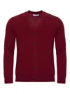 Loja Das Meias Button V-neck Cardigan In Red