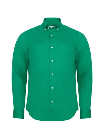 Loja Das Meias Button-down Long-sleeve Shirt In Green