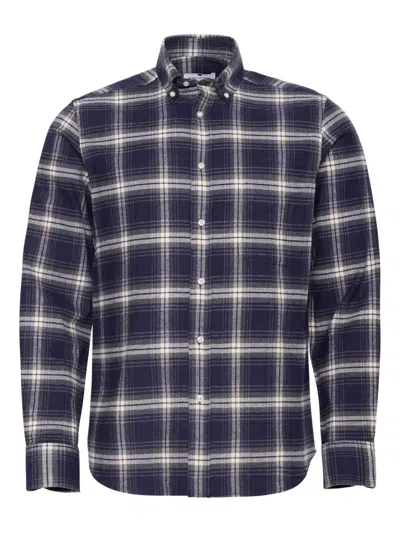 Loja Das Meias Buttoned Check-pattern Shirt In Blue
