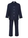 Loja Das Meias Buttoned Checked Pyjama In Blue