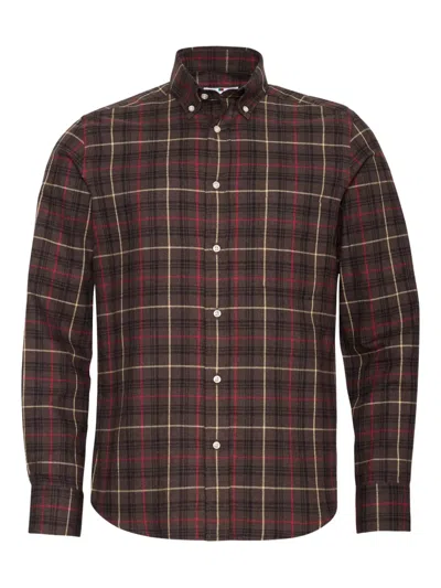 Loja Das Meias Buttoned Checked Shirt In Brown