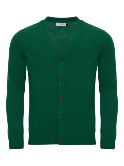 Loja Das Meias Buttoned V-neck Cardigan In Green