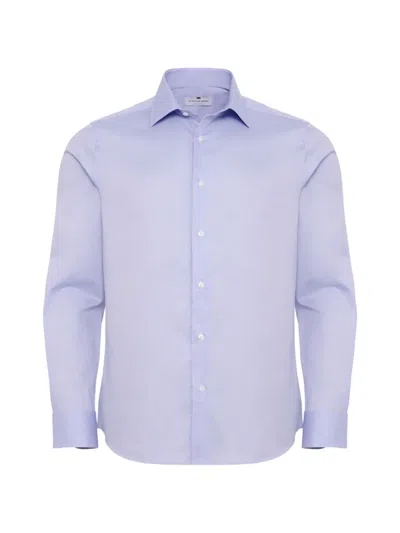 Loja Das Meias Spread-collar Long-sleeve Shirt In Blue